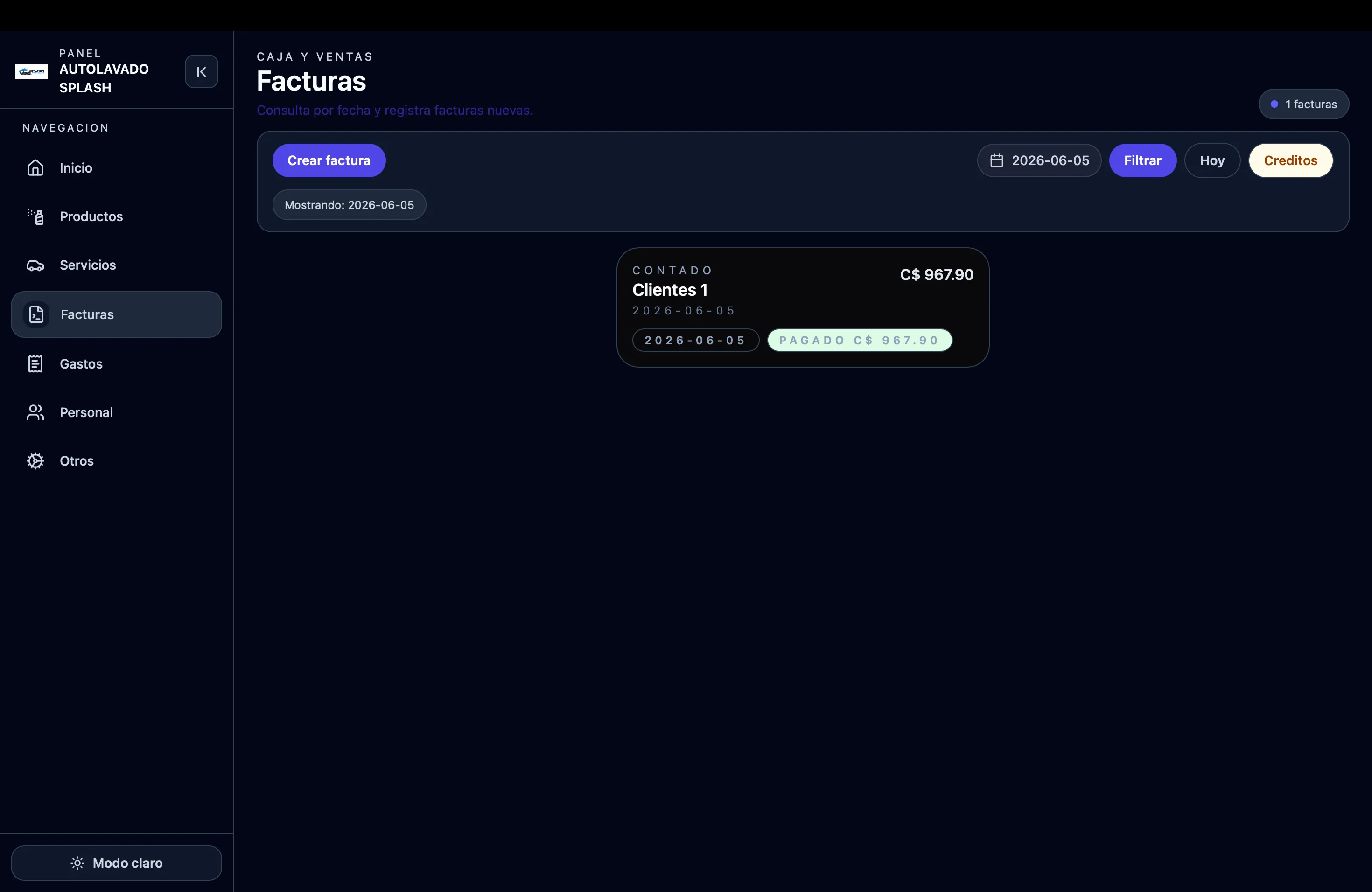 Carwash System — Gestión de autolavado — captura 3