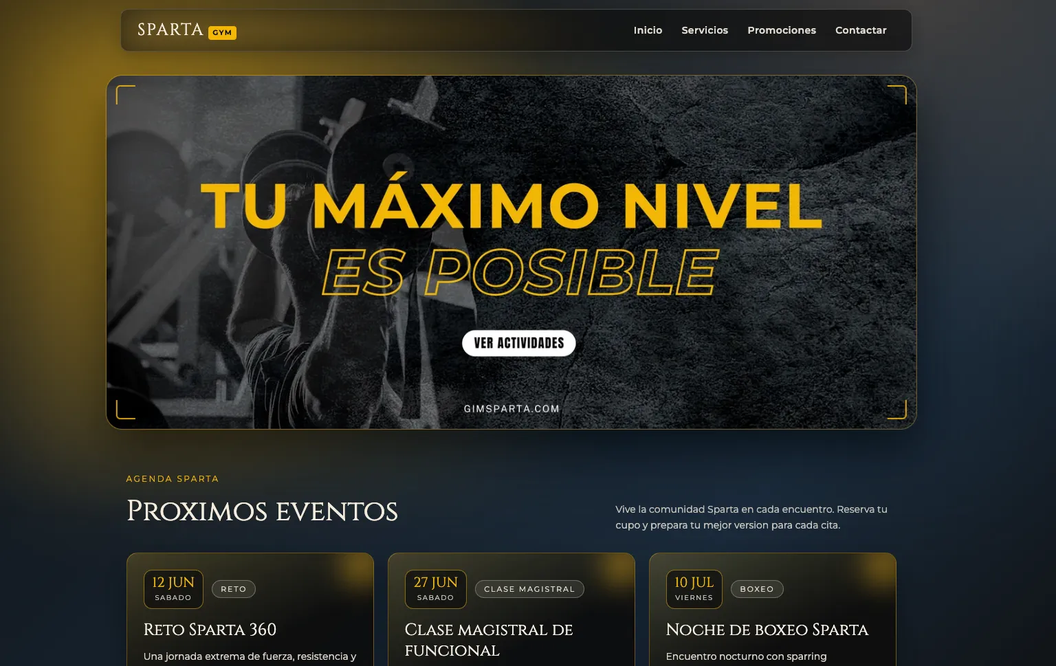 GymX Fitness — Gimnasio Sparta — captura 4