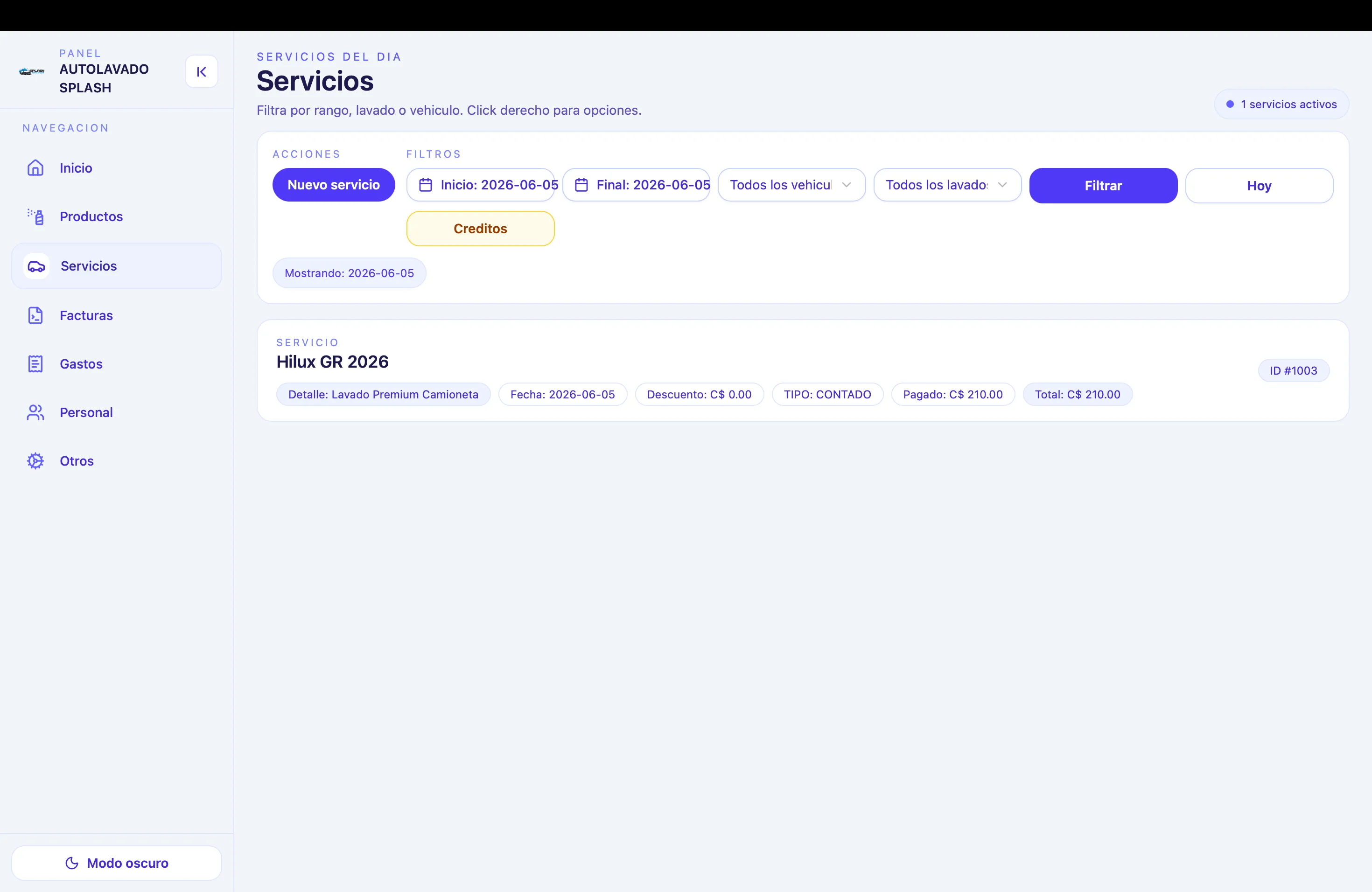 Carwash System — Gestión de autolavado — captura 5
