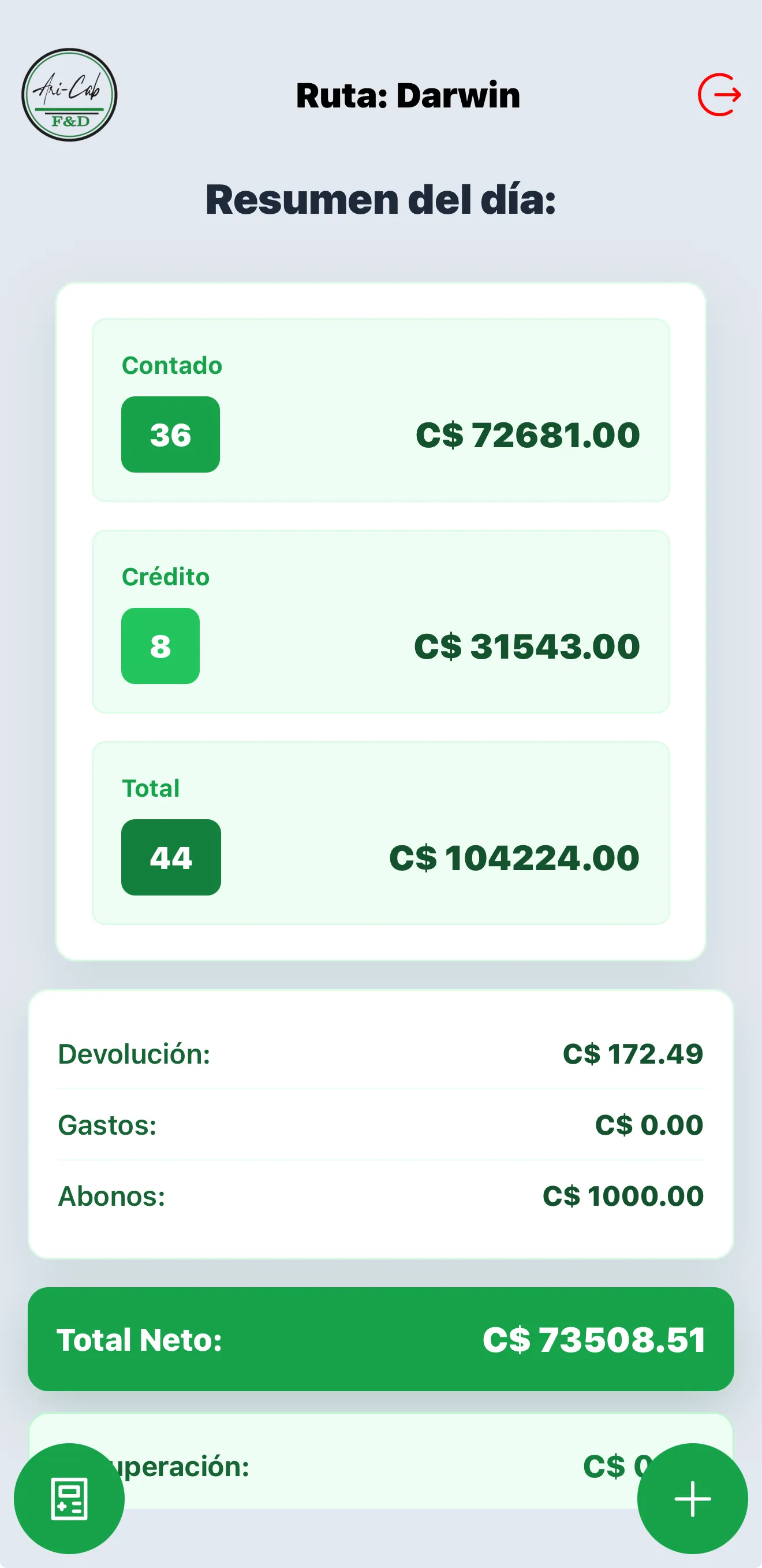Ari-Cab — Distribución y rutas de venta — captura 5